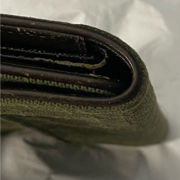 Louis Vuitton vintage min Lin denim green Monogram Wallet - Picture 10 of 13